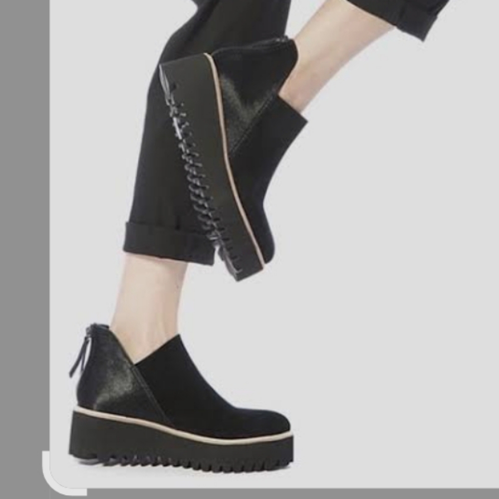 All Black Platform Tread Shootie Black Size 6